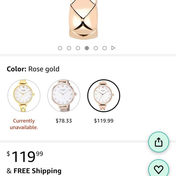 Kate Spade rose gold watch